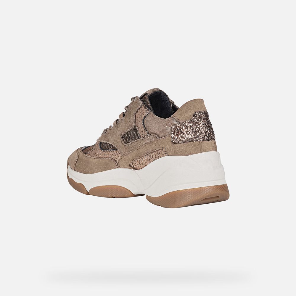 Geox Bayan Spor Ayakkabı Koyu Bej Rengi - Kirya - JME-459603